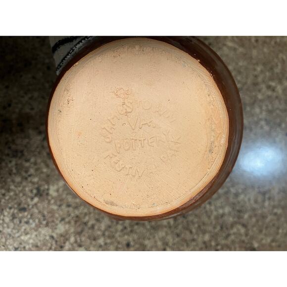 Jamestown Pottery Chamberstick Candleholder Redware Festival Park VTG Handmade - Picture 3 of 4